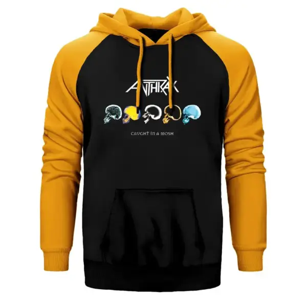 Anthrax Concert Raglan Sleeve Yellow Sweatshirt