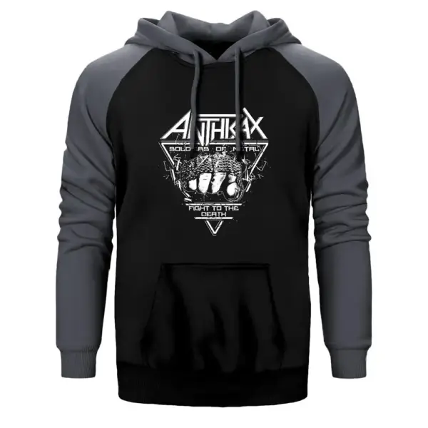 Anthrax Fight to the Death Raglan Sleeve Grey Sweatshirt