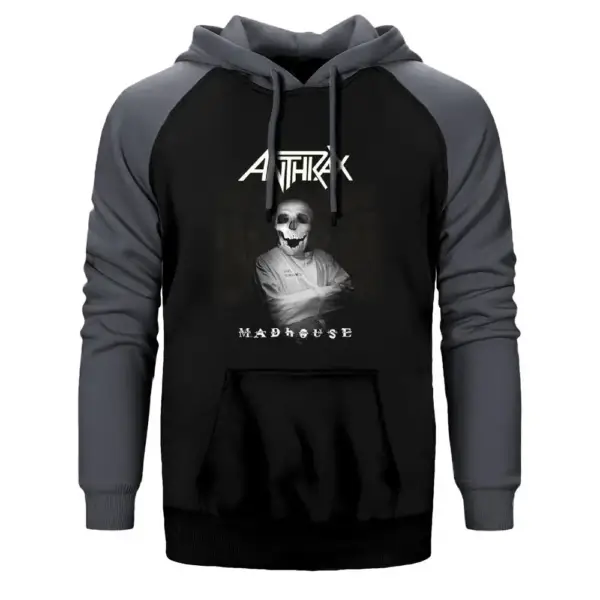 Anthrax Madhouse Raglan Sleeve Grey Sweatshirt