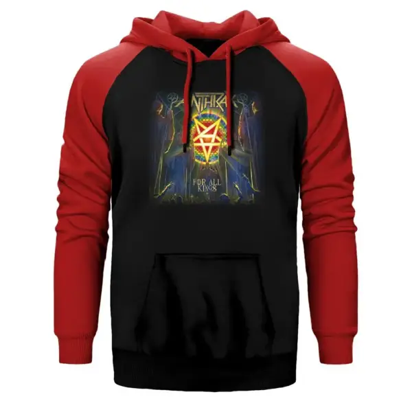 Anthrax Raglan Sleeve Red Sweatshirt