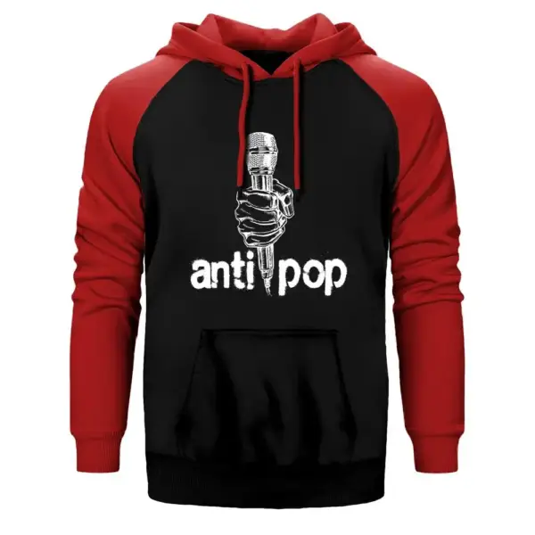 Antipop Raglan Sleeve Red Sweatshirt