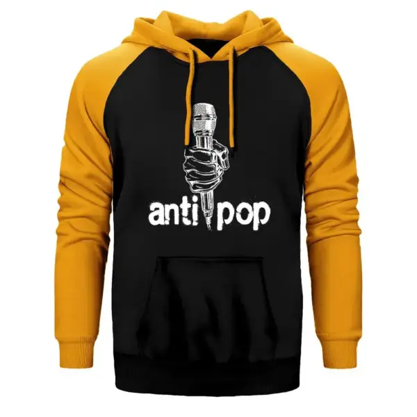 Antipop Raglan Sleeve Yellow Sweatshirt