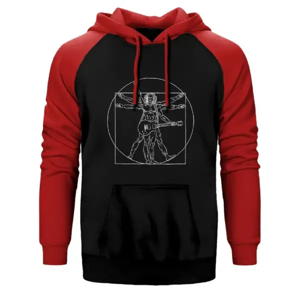 Antique Musician Raglan Sleeve Red Sweatshirt