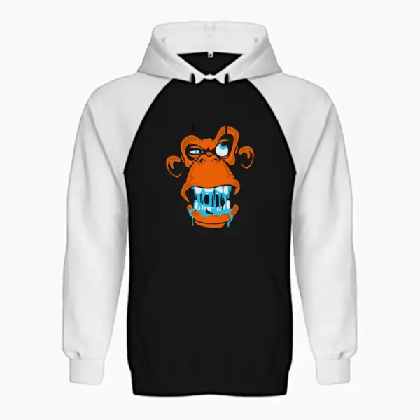 Ape Hoodie, Ape Artwork Raglan Sweatshirt
