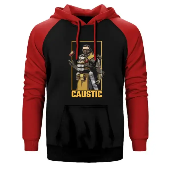 Apex Legends Caustic Raglan Sleeve Red Sweatshirt