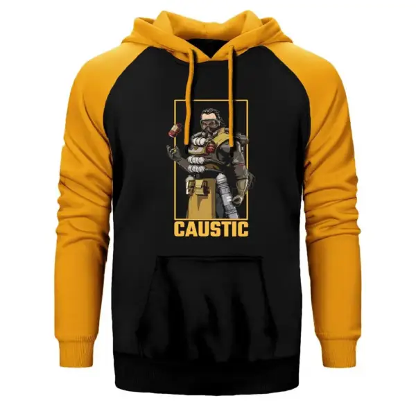 Apex Legends Caustic Raglan Sleeve Yellow Sweatshirt