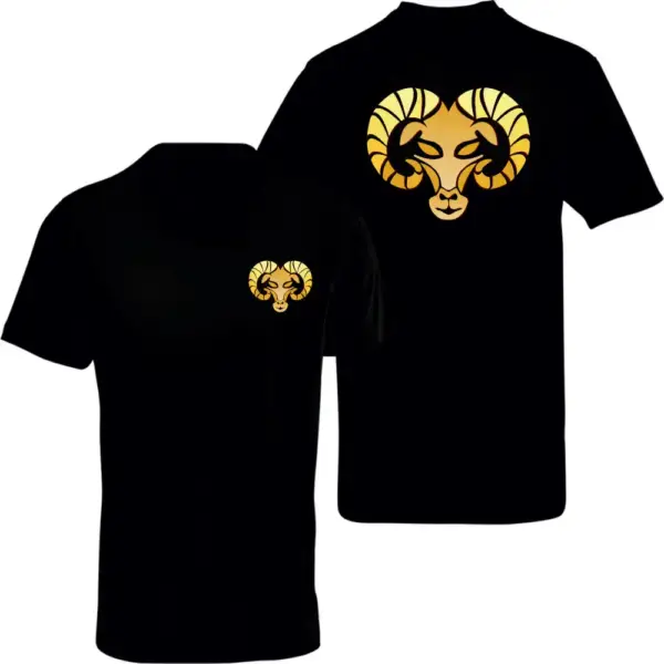 Aries Zodiac Sign Black T-Shirt