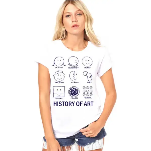 Art History Women's Short Sleeve White T-Shirt