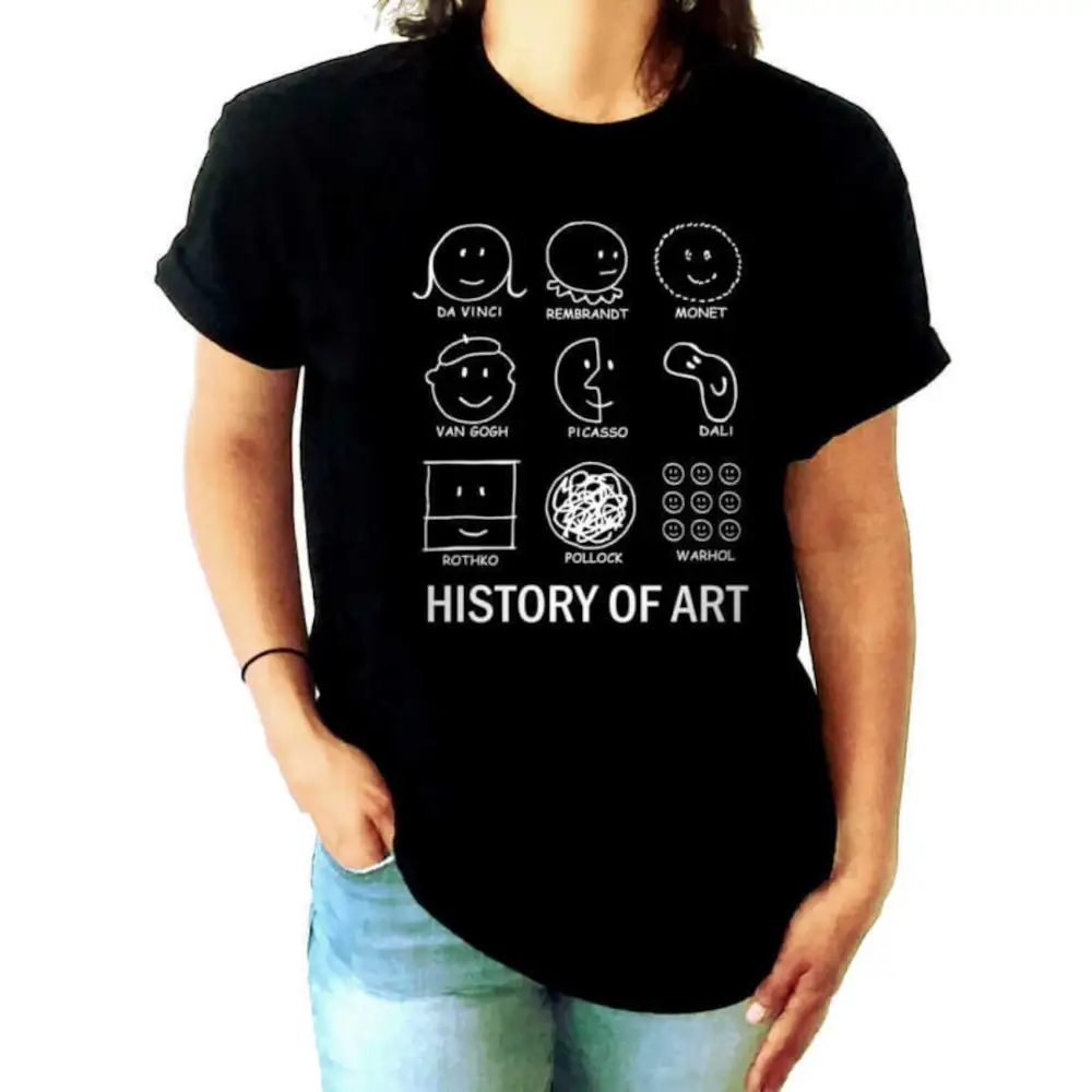 Art History Women's Short Sleeve Black T-Shirt