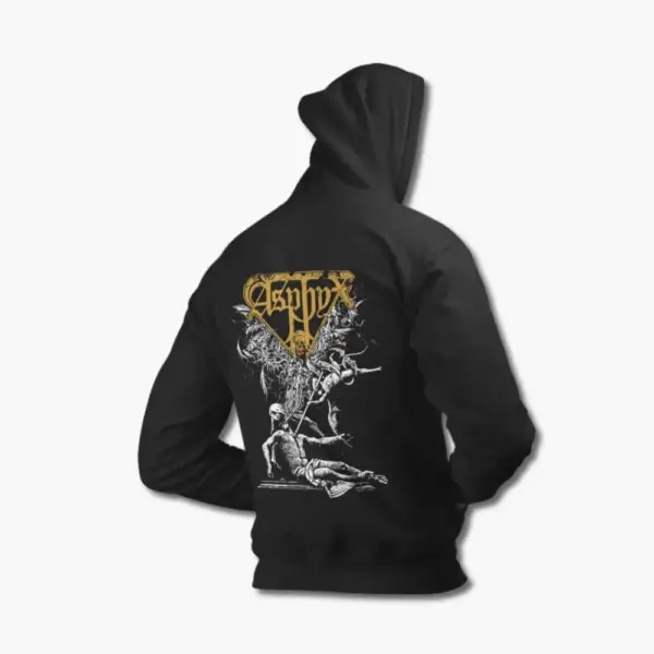 Asphyx Hoodie, Asphyx Artwork Black Hoodie - Image 2