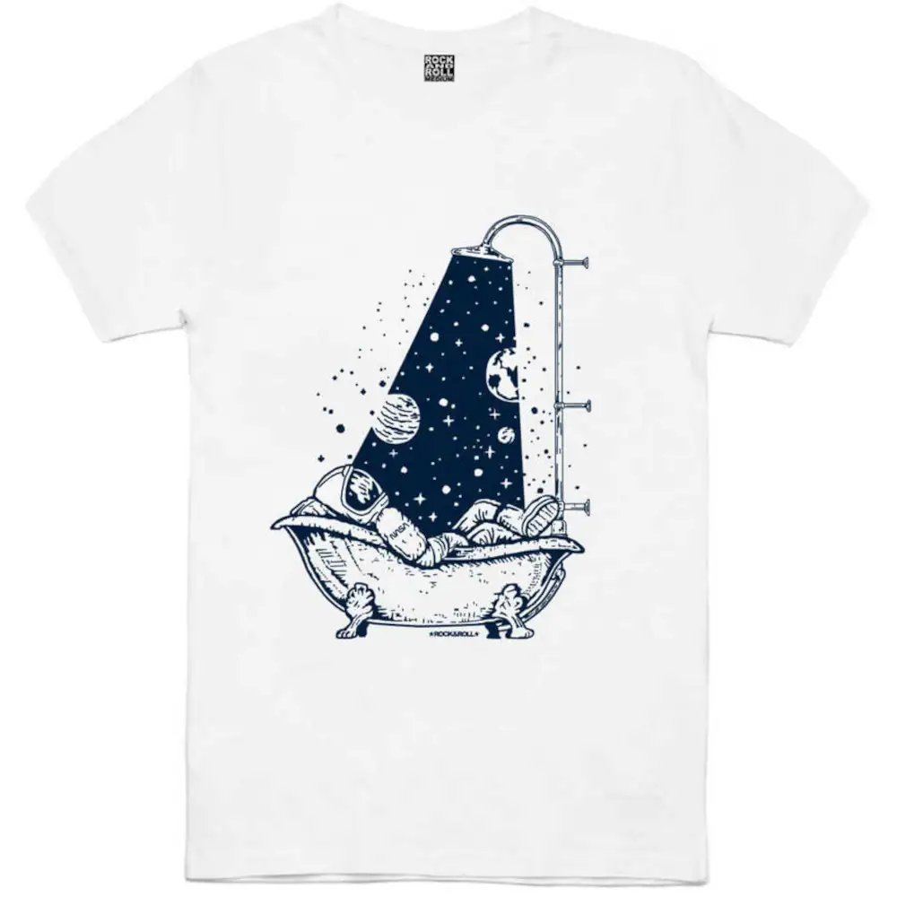 Astro Shower Short Sleeve Men's White T-shirt