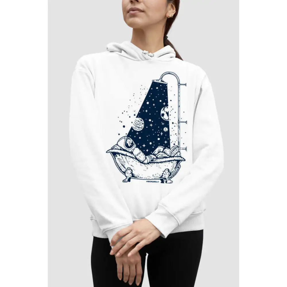 Astro Shower Women's Hodie Thick White Sweatshirt