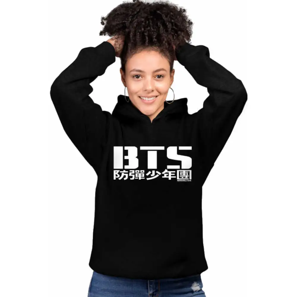 BTS Women's Hodie Thick Black Sweatshirt