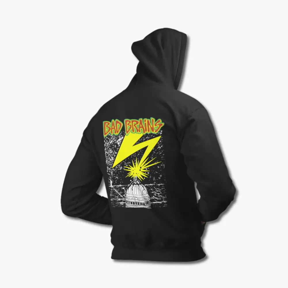 Bad Brains Hoodie, Bad Brains Band Black Hoodie - Image 2