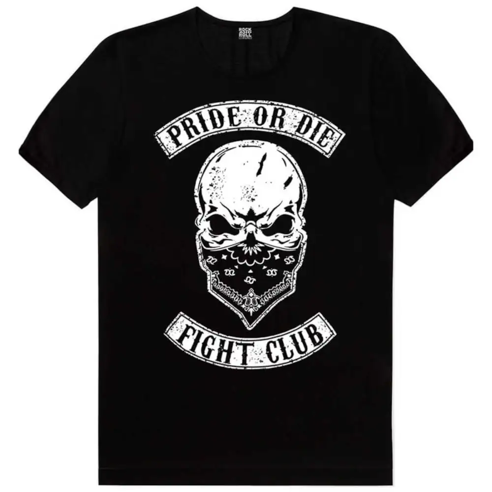 Bandana Skull Short Sleeve Men's Black T-shirt