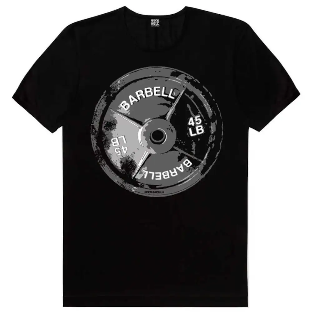 Barbell 45 Short Sleeve Men's Black T-shirt