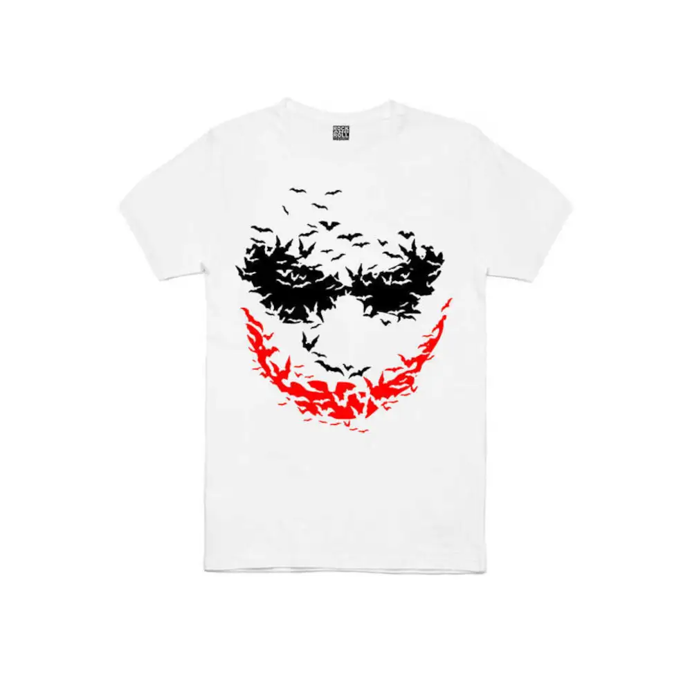 Bat Smile Short Sleeve Men's White T-shirt