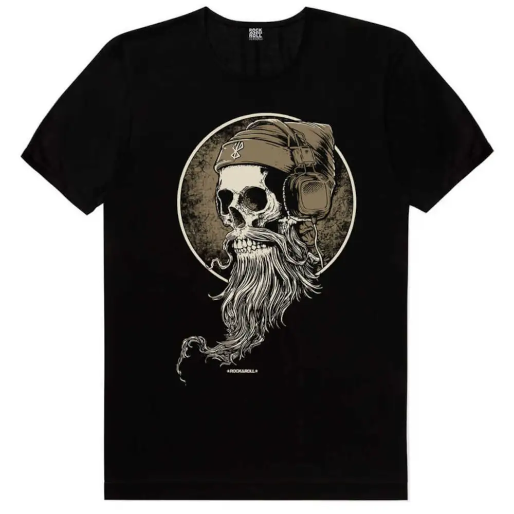 Bearded Skull Short Sleeve Men's Black T-shirt