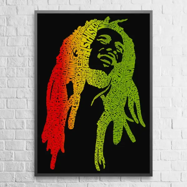Bob Marley Poster, Bob Marley Artwork Wall Poster
