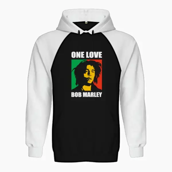 Bob Marley Raglan Hoodie, Bob Marley One Love Raglan Sweatshirt