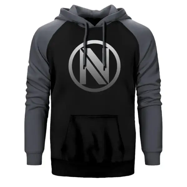 CSGO Team Envyus Hoodie, Double Color Raglan Sleeve Grey Sweatshirt