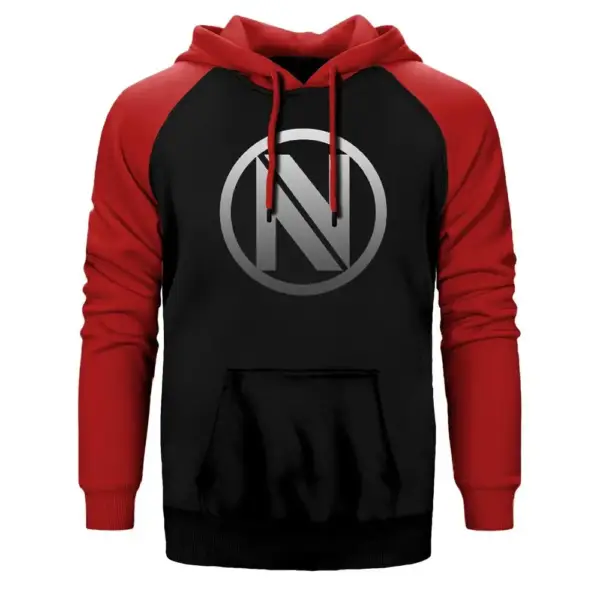 CSGO Team Envyus Hoodie, Double Color Raglan Sleeve Red Sweatshirt