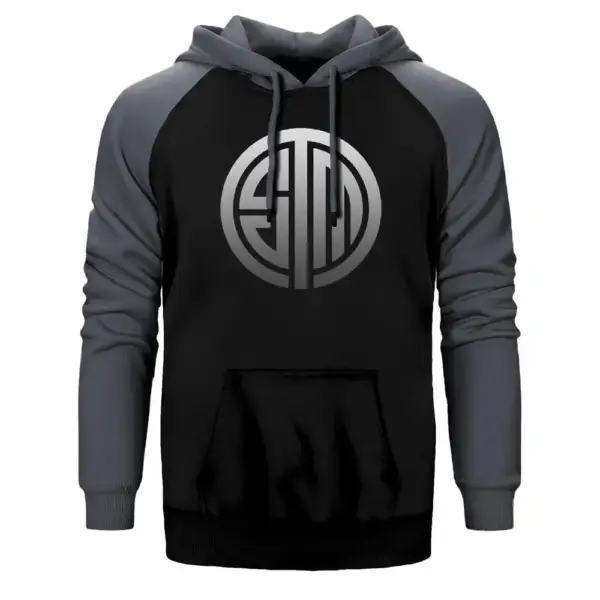 CSGO Team Solomid Hoodie, Double Color Raglan Sleeve Grey Sweatshirt