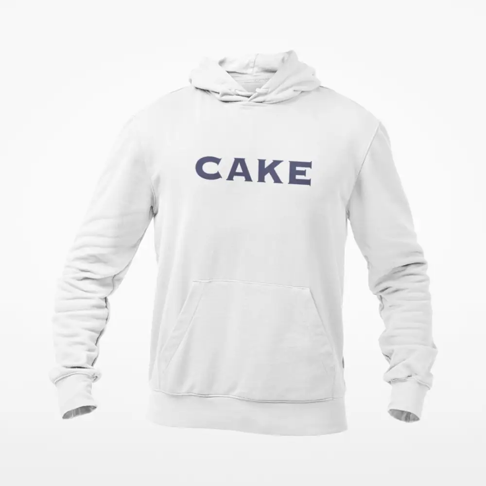Cake Hoodie, Cake Band Logo White Hoodie