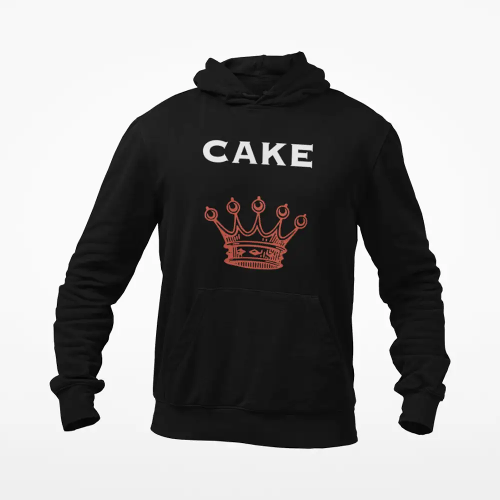 Cake Hoodie, Cake Fashion Nugget Black Hoodie