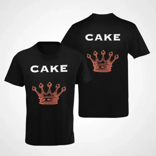 Cake T-Shirt, Cake Fashion Nugget Black T-Shirt