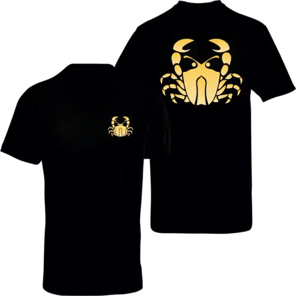 Cancer Zodiac Sign Black T-Shirt