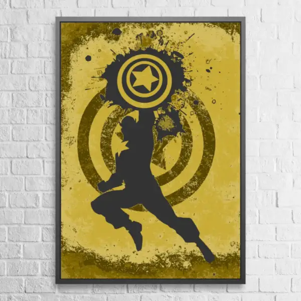Captain America Poster, Captain America Artwork Wall Poster