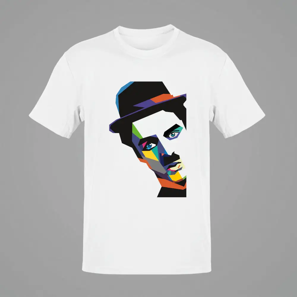 Charlie Chaplin WPAP White T-Shirt