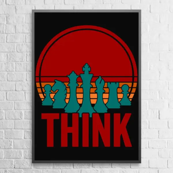 Chess Poster, Think Chess Wall Poster