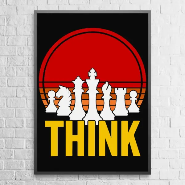 Chess Poster, Think Chess Wall Poster