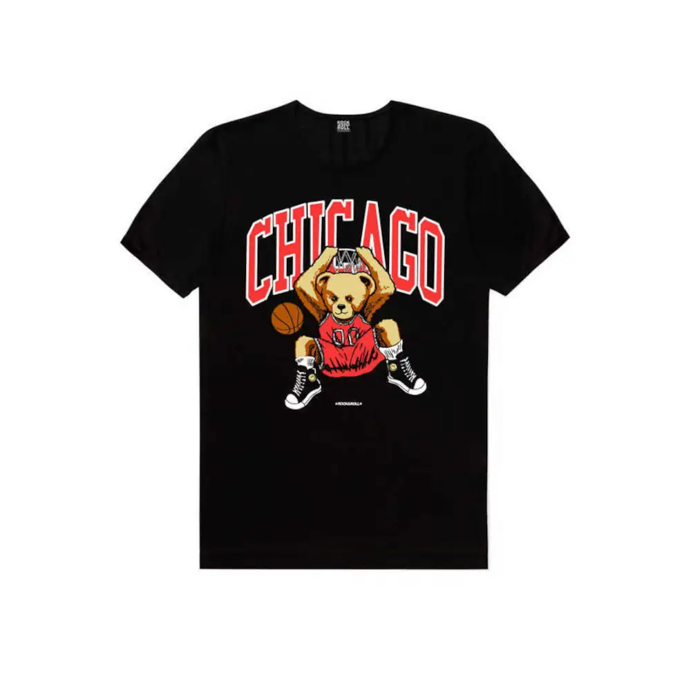 Chicago Basket Men's Short Sleeve Black T-shirt