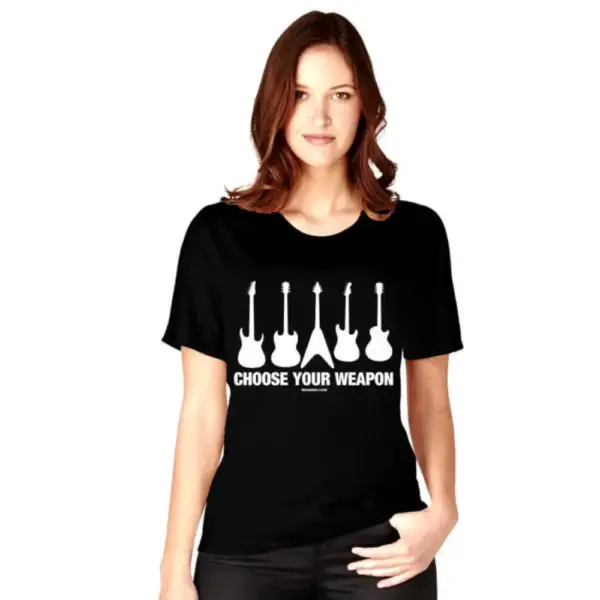 Choose Your Guitar Women's Short Sleeve Black T-Shirt