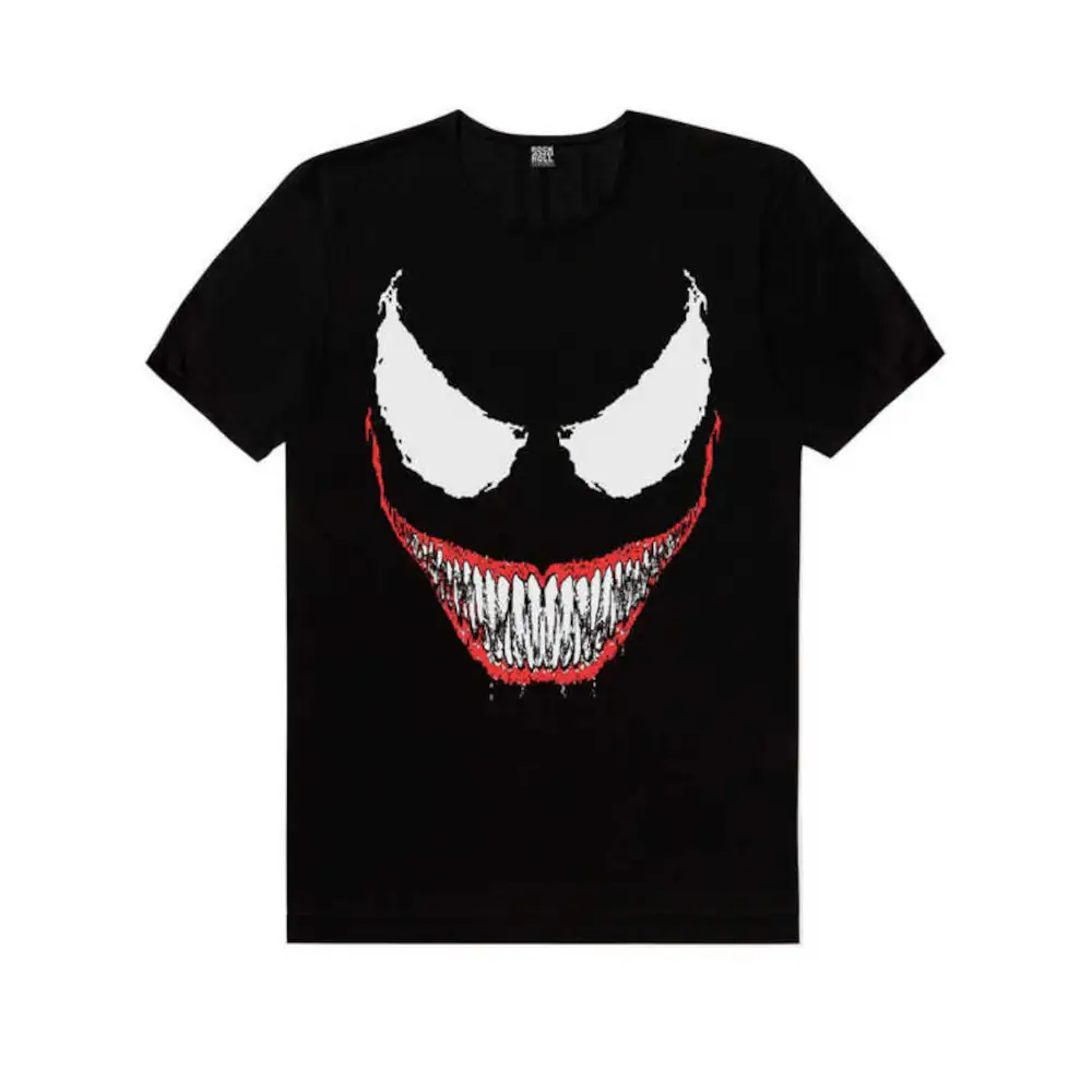 Crocodile Teeth Short Sleeve Men's Black T-shirt
