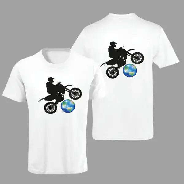 Cross Country Motorcycle White T-Shirt