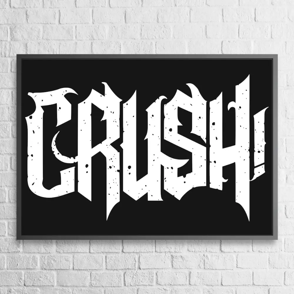 Crush Poster, Crush Logo Wall Art Poster