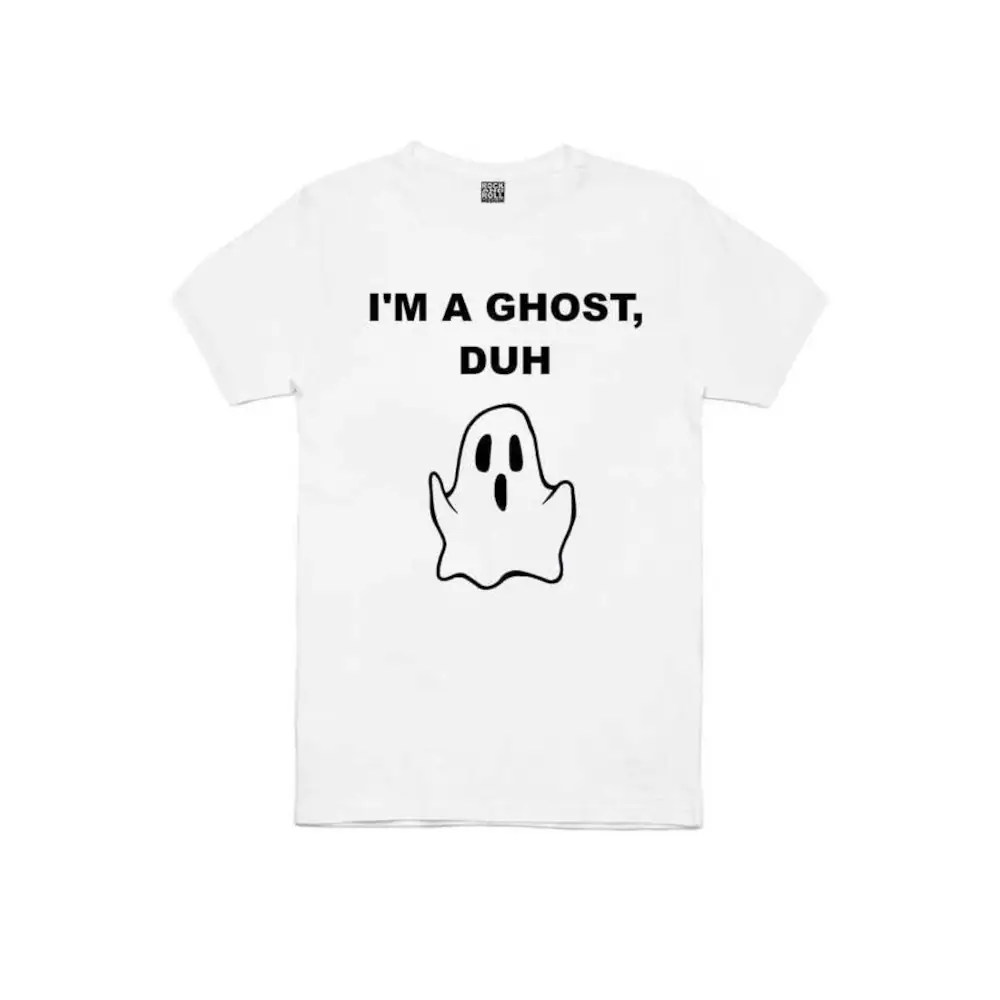 Cute Ghost Short Sleeve Men's White T-shirt