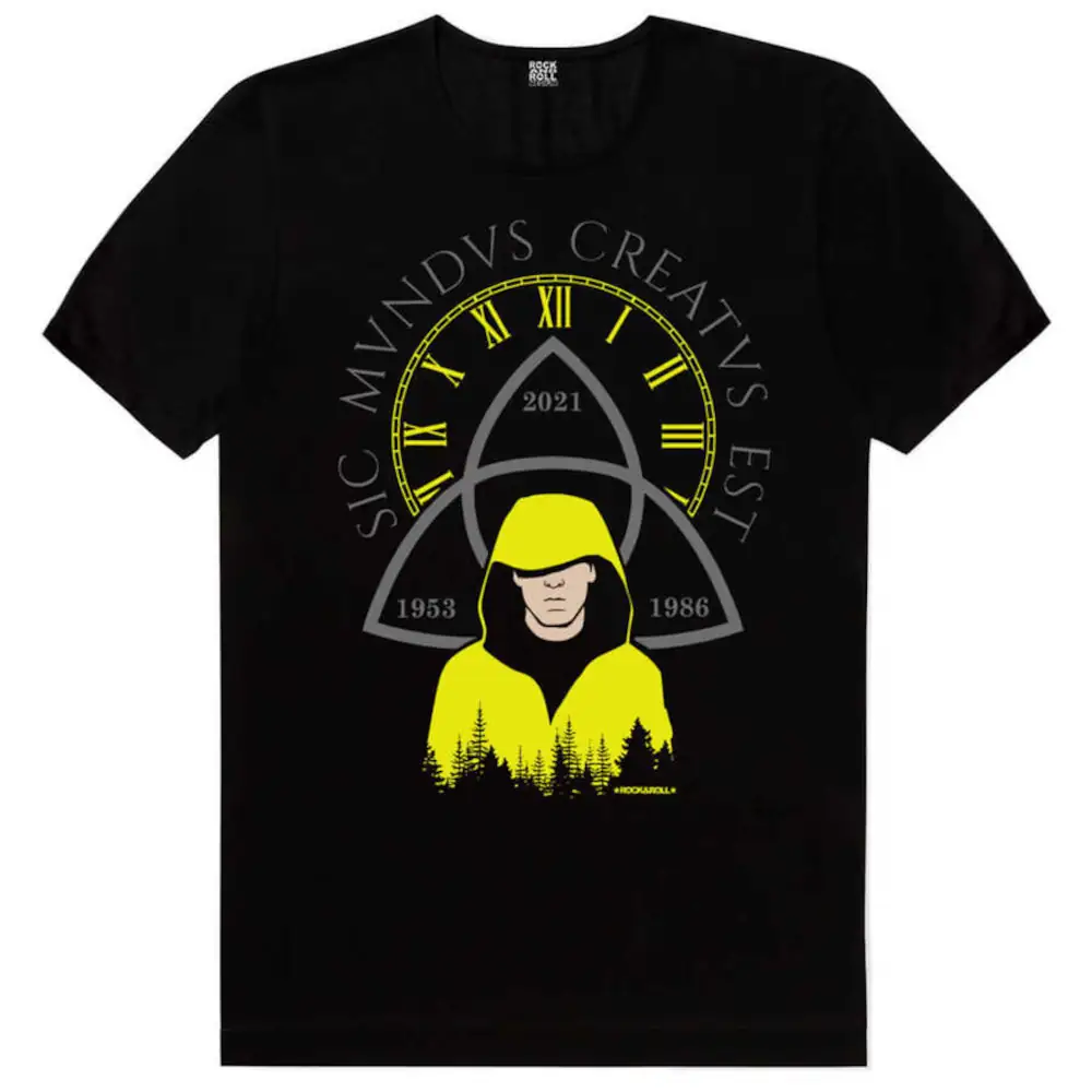 Dark Short Sleeve Men's Black T-shirt