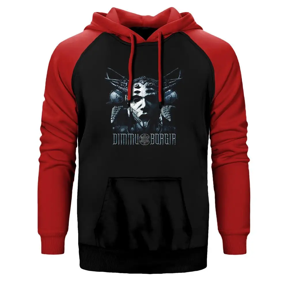 Dimmu Borgir Abrahadabra Hoodie, Double Color Raglan Sleeve Red Sweatshirt
