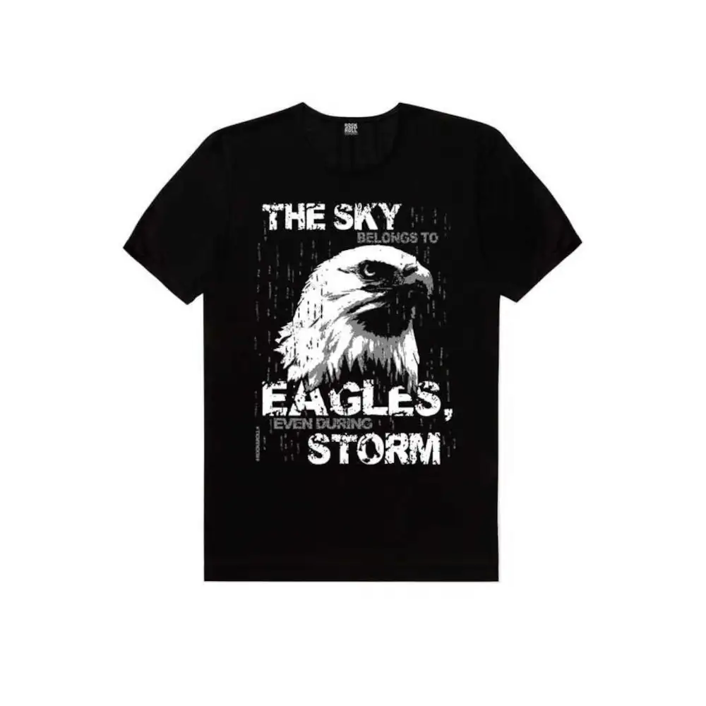Eagle of the Sky Short Sleeve Men's Black T-shirt