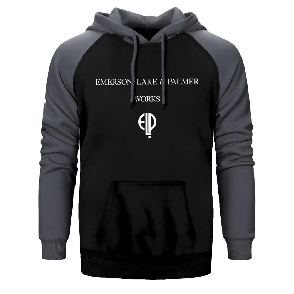 Emerson, Lake and Palmer - Works Hoodie, Double Color Raglan Sleeve Gray Sweatshirt