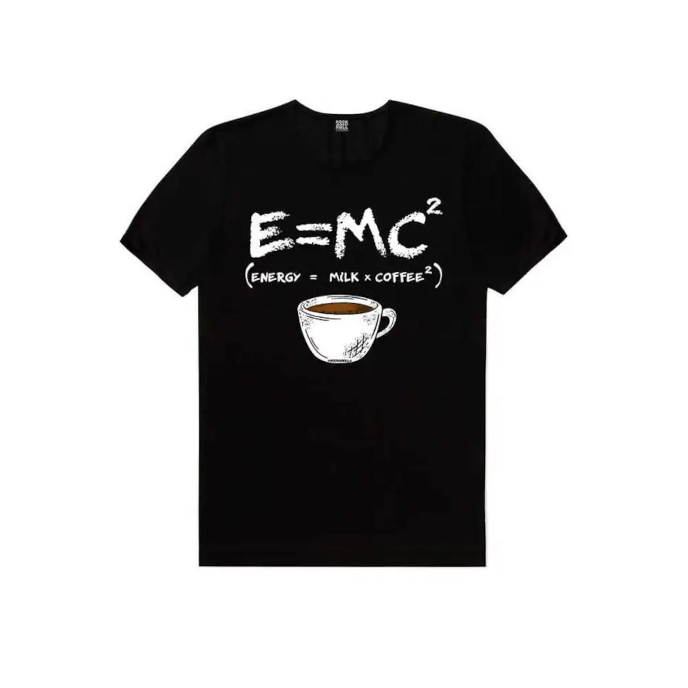 Energetic Coffee Short Sleeve Men's Black T-shirt