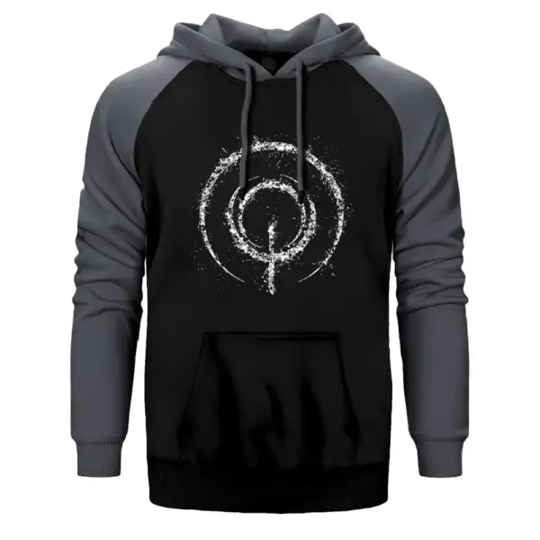 Fate Zero - Archer Symbol Hoodie, Double Color Raglan Sleeve Gray Sweatshirt