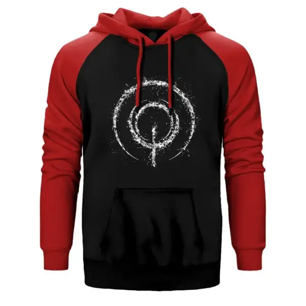 Fate Zero - Archer Symbol Hoodie, Double Color Raglan Sleeve Red Sweatshirt