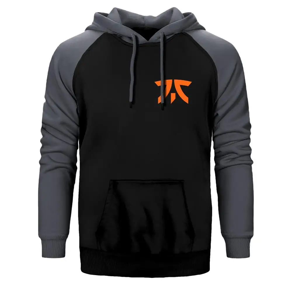 Fnatic 2021 Hoodie, Double Color Raglan Sleeve Gray Sweatshirt