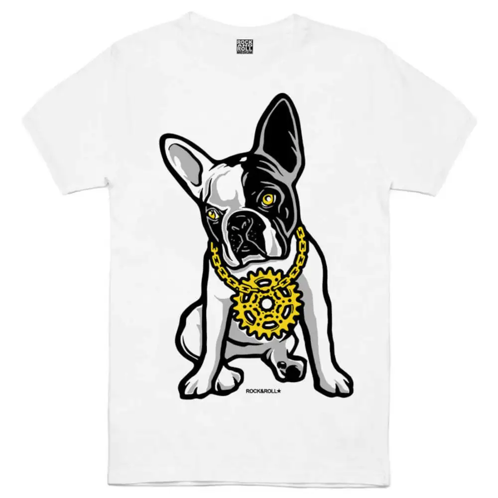 French Rapper Short Sleeve Men's White T-shirt